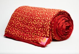 Sunrise red and yellow Organic Cotton Blanket